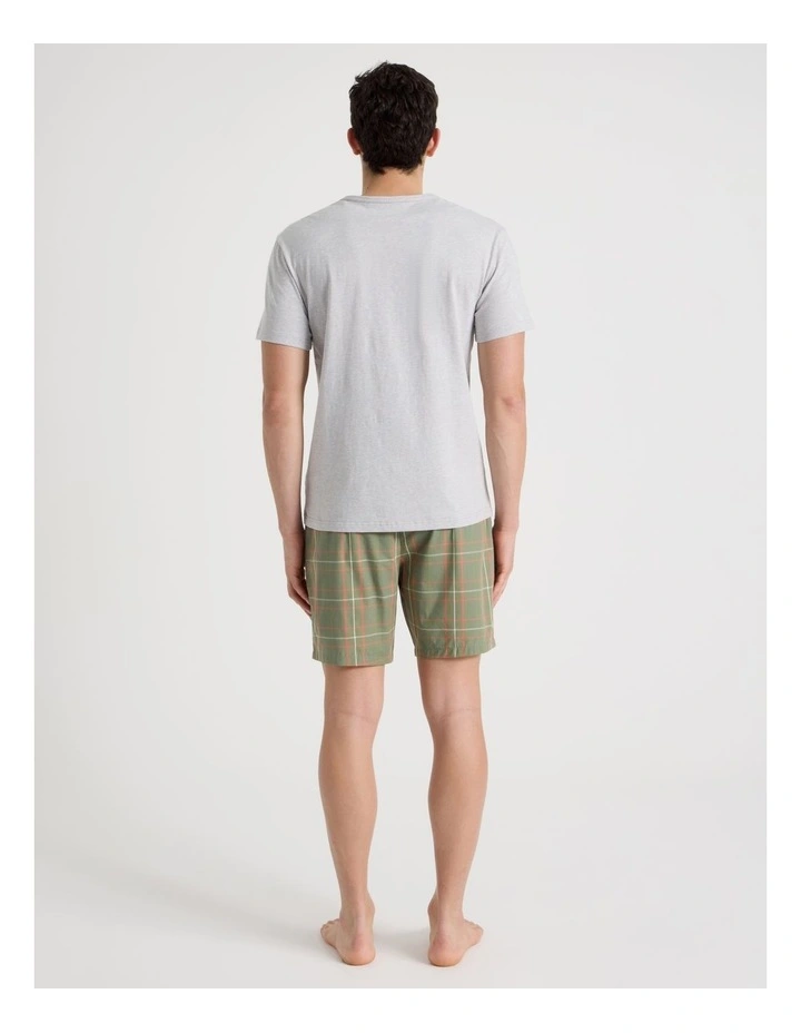 Tee & Short Set in Summer Check image 5