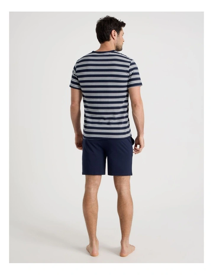 Knit Pyjama Set Navy and White Stripe image 5