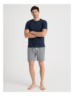 Knit Pyjama Set in Navy Stripe