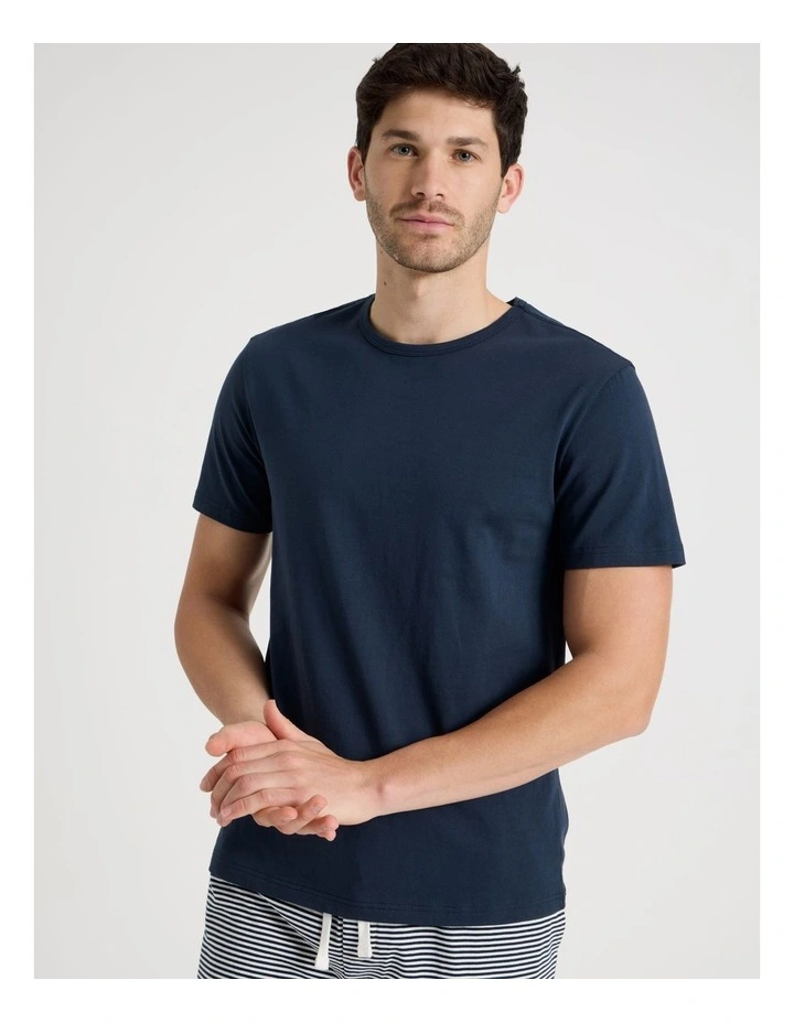 Knit Pyjama Set in Navy Stripe image 2