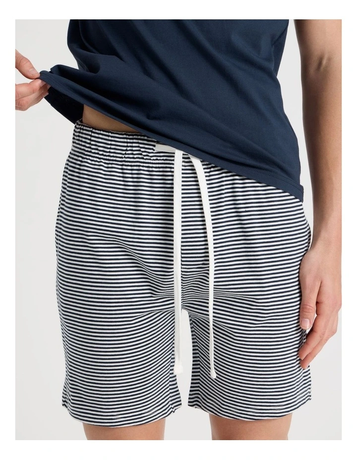 Knit Pyjama Set in Navy Stripe image 3
