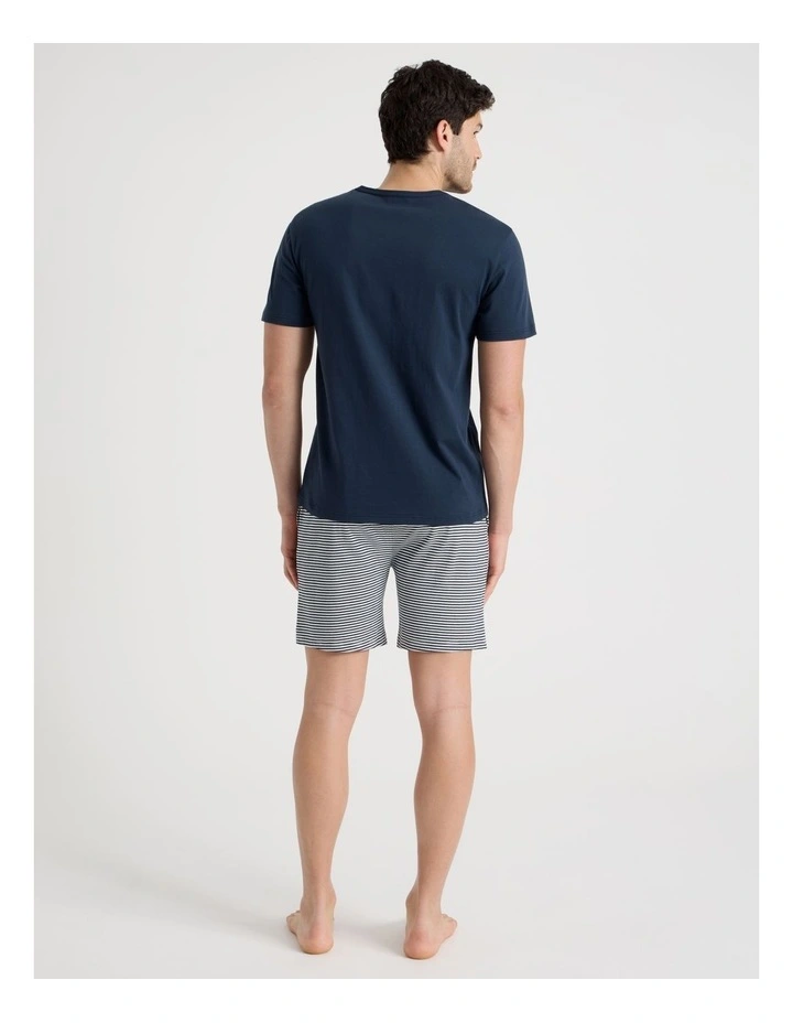 Knit Pyjama Set in Navy Stripe image 4