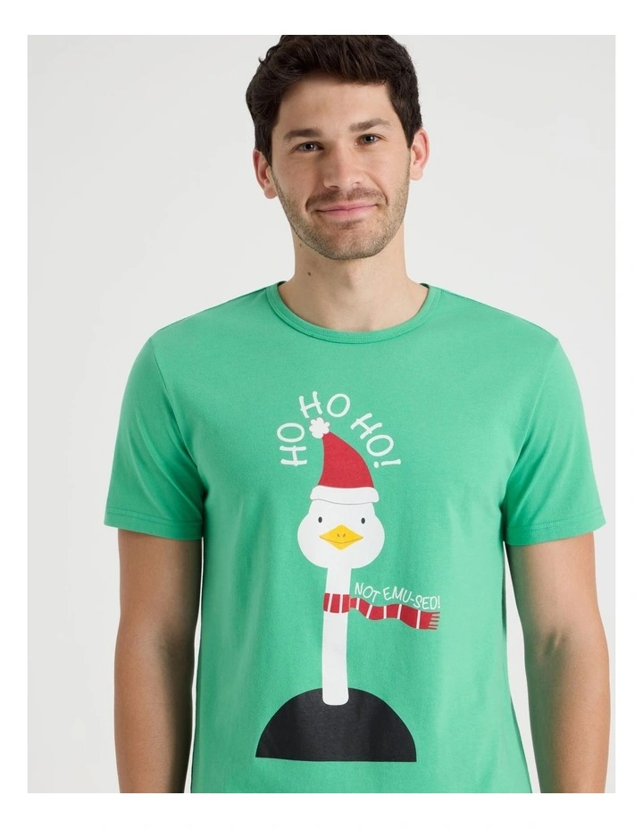 Short Sleeve Men's Family Pyjama Set in Summer Christmas with Gift Bag image 2