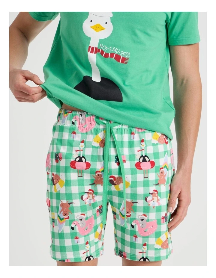 Short Sleeve Men's Family Pyjama Set in Summer Christmas with Gift Bag image 3