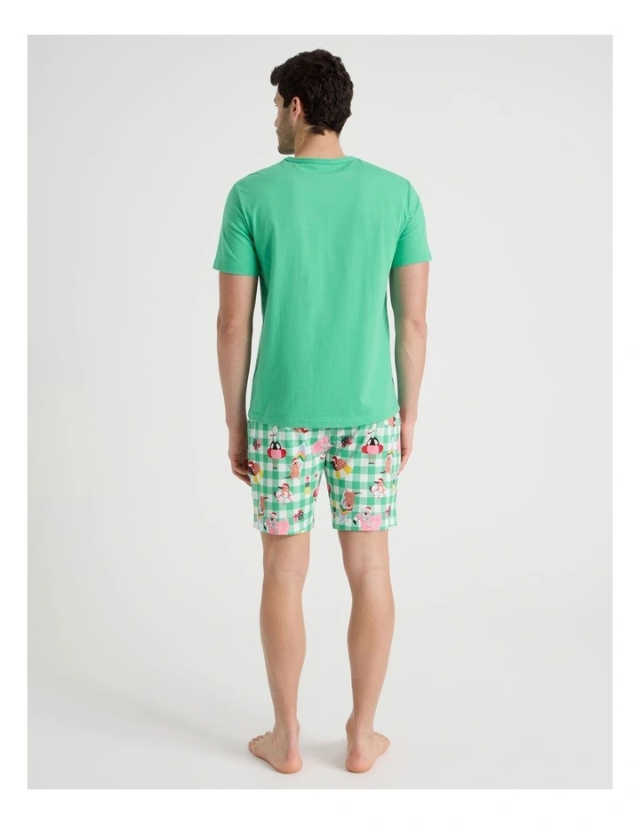 Short Sleeve Men's Family Pyjama Set in Summer Christmas with Gift Bag image 4