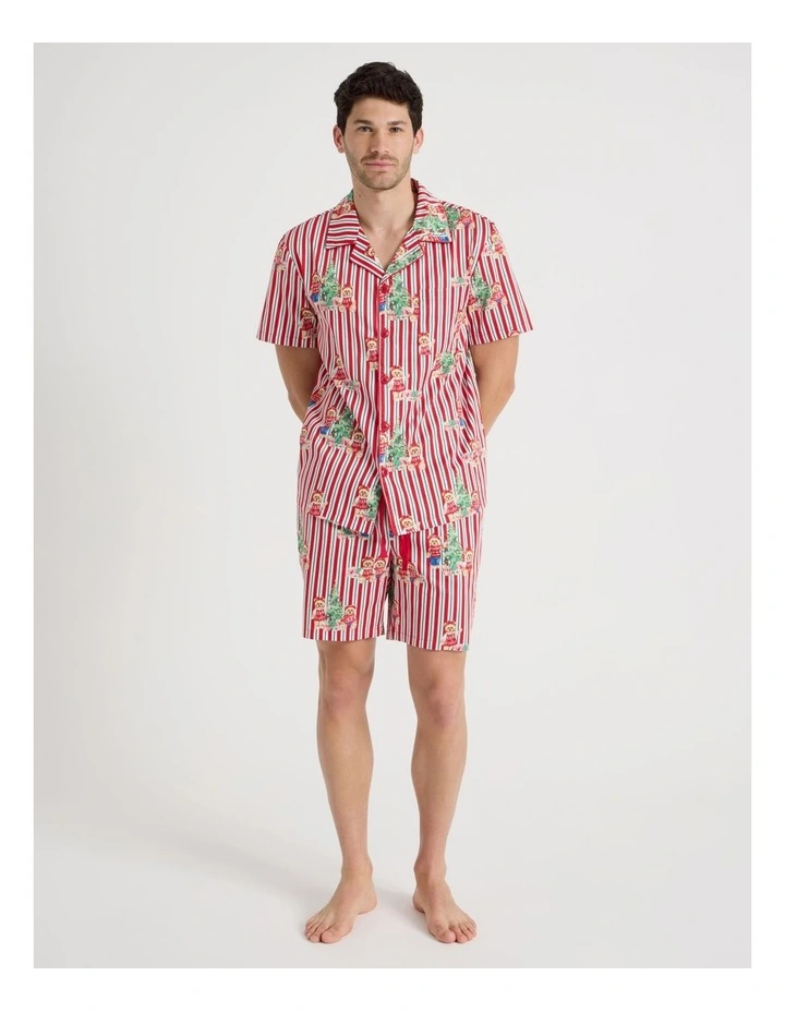 Short Sleeve Men's Family Pyjama Set in Charity Bear Print image 1