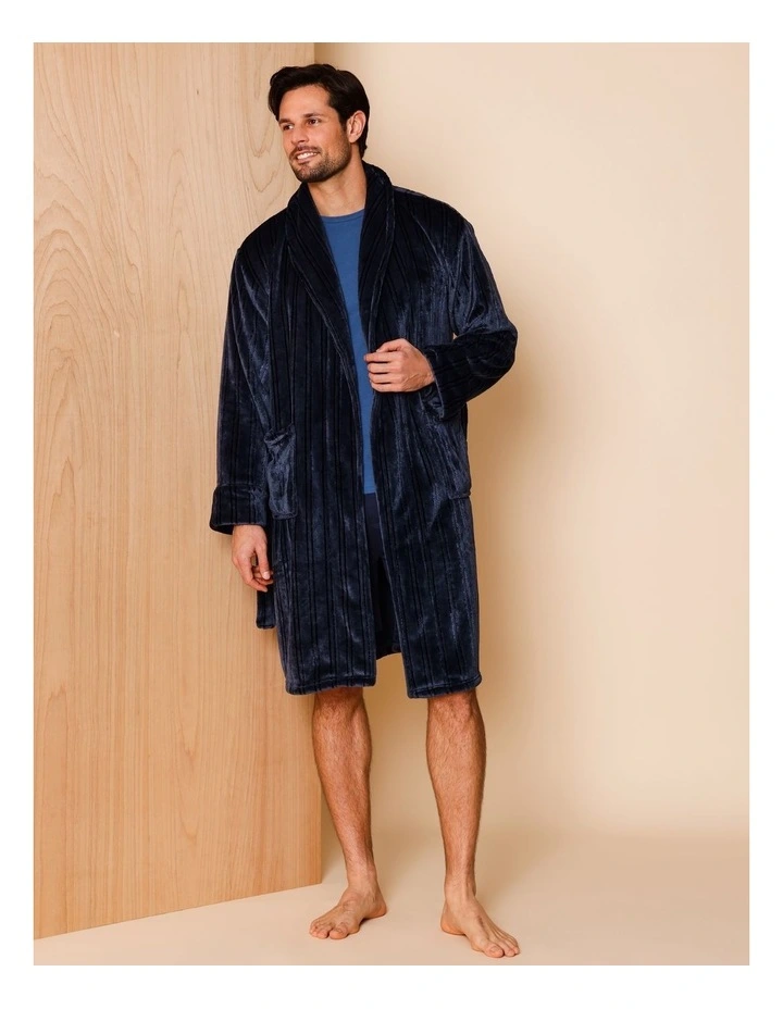 Shawl Robe in Navy image 1