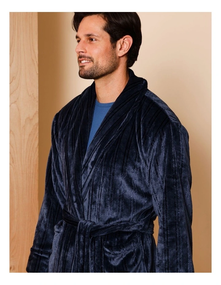 Shawl Robe in Navy image 5