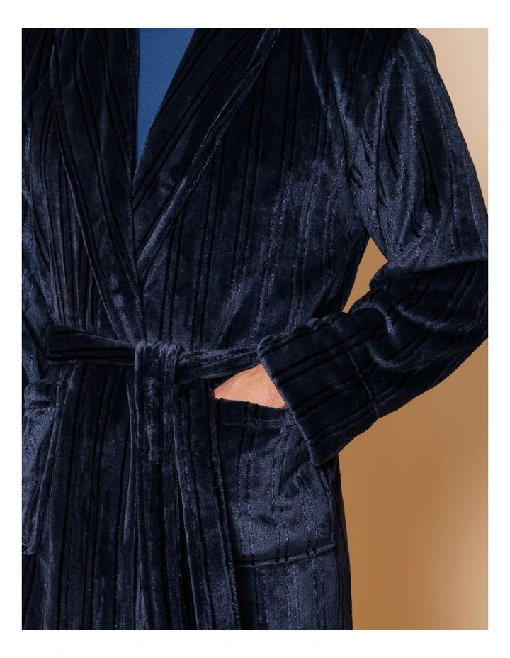 Shawl Robe in Navy image 6