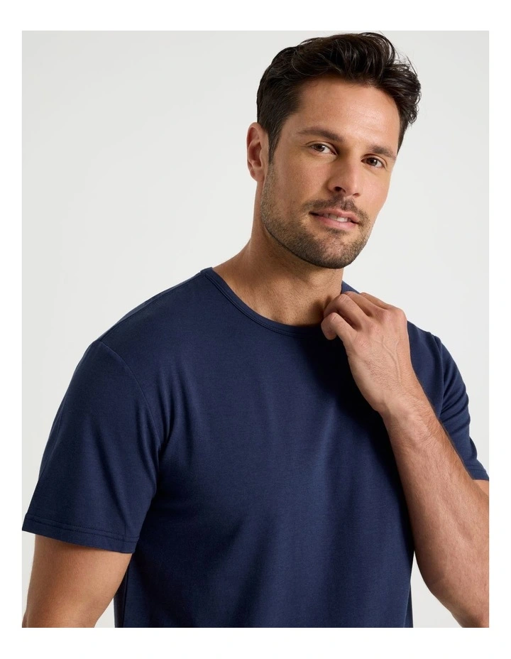 2 Pack Sleep Tees in Navy & Ecru image 4