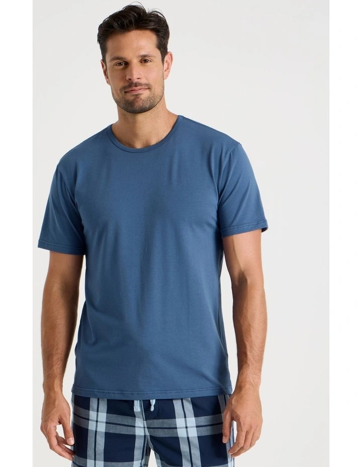 2 Pack Sleep Tees in Grey & Blue image 2