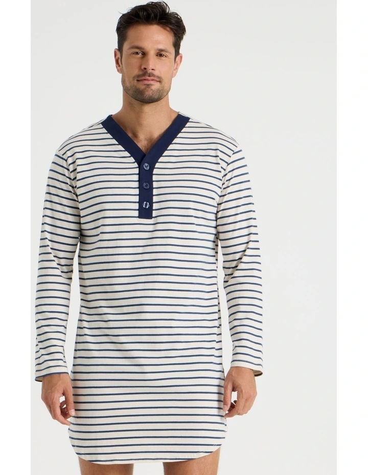 Nightshirt in Black & White Stripe image 1