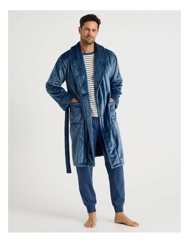 Shawl Robe in Navy image 1