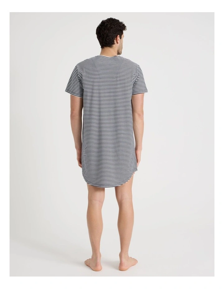 Nightshirt in Knit Navy Stripe image 3