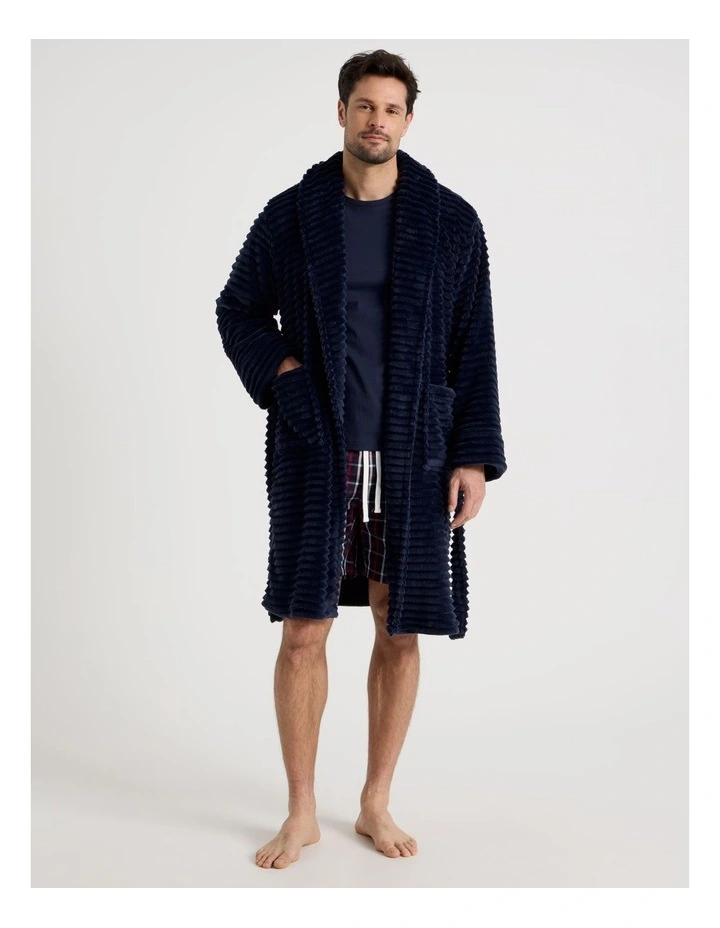 Shawl Robe in Navy image 1