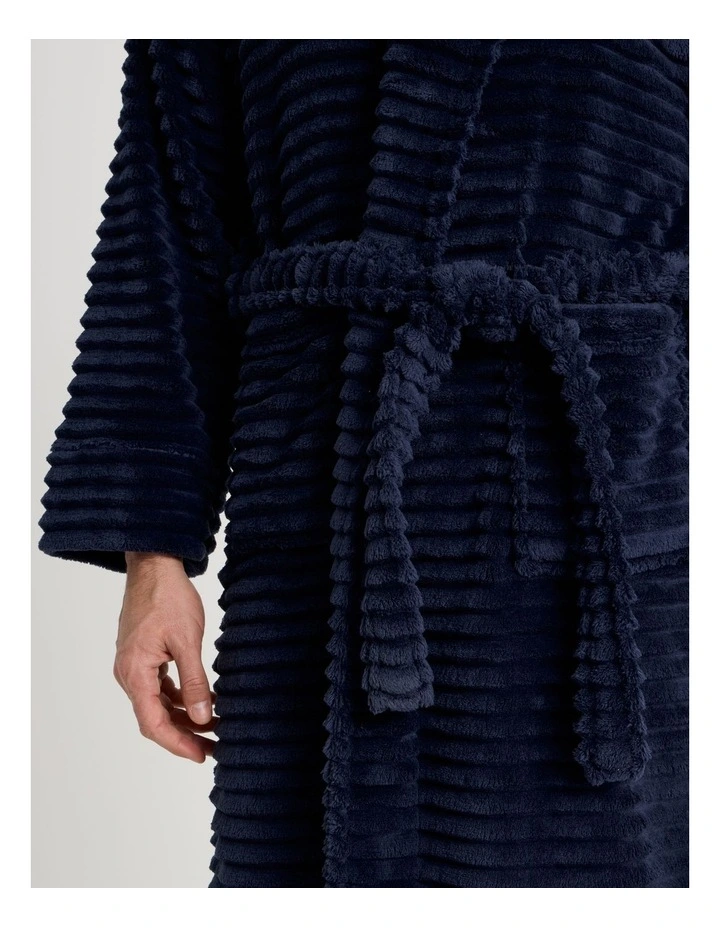 Shawl Robe in Navy image 3