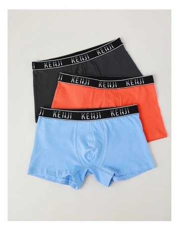3 Pack Plain Trunks Galiatic Flare in Tranquil Blue