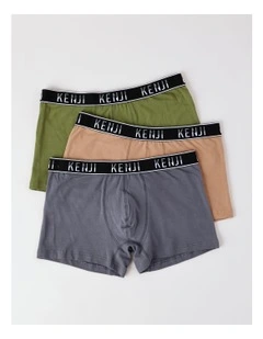 3 Pack Plain Trunks in Going Neutral
