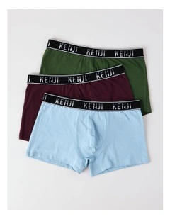 3 Pack Plain Trunks in Afternoon Skies