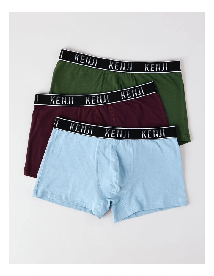 3 Pack Plain Trunks in Afternoon Skies image 1