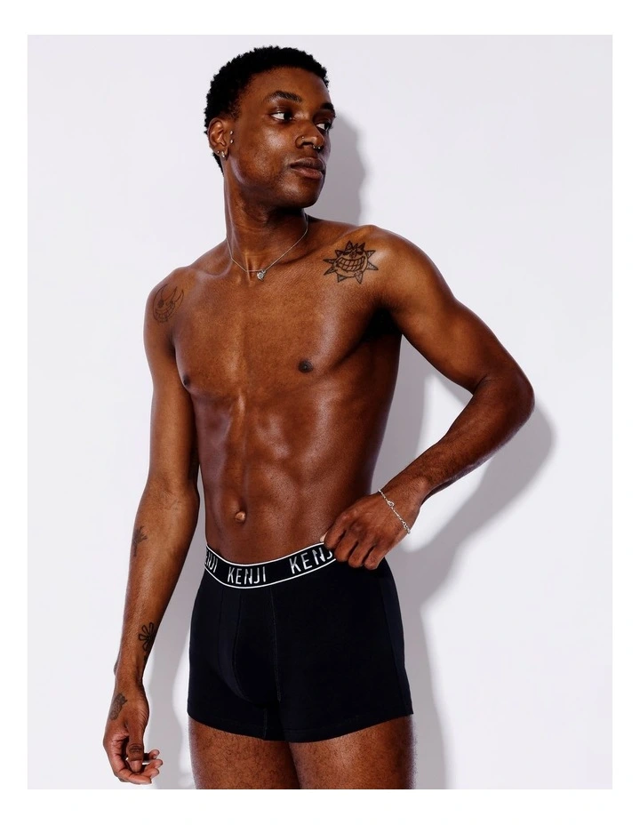 3 Pack Plain Trunks in Hardcore image 6