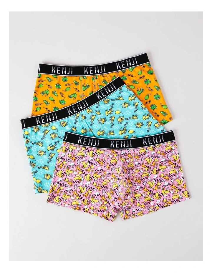 3 Pack Fashion Trunks in Peeling Zesty image 1