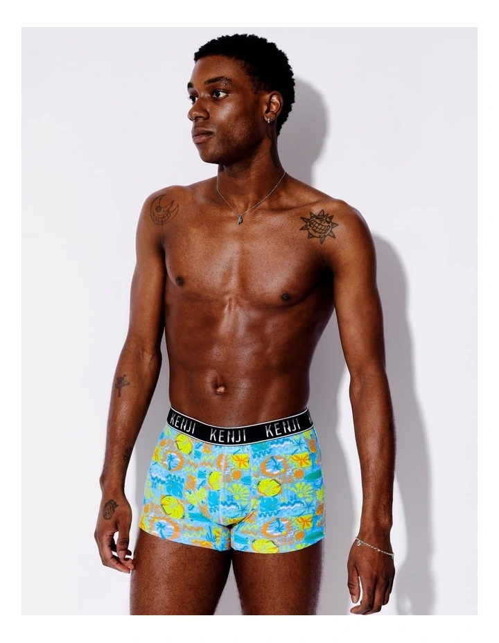 3 Pack Fashion Trunks in Tropics image 6