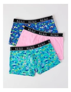3 Pack Fashion Trunks in Island Time