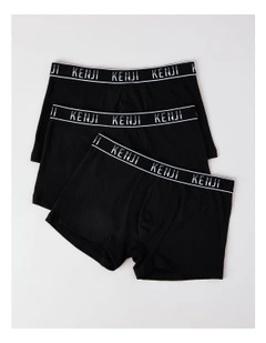 Plain Trunk 3 Pack in Black