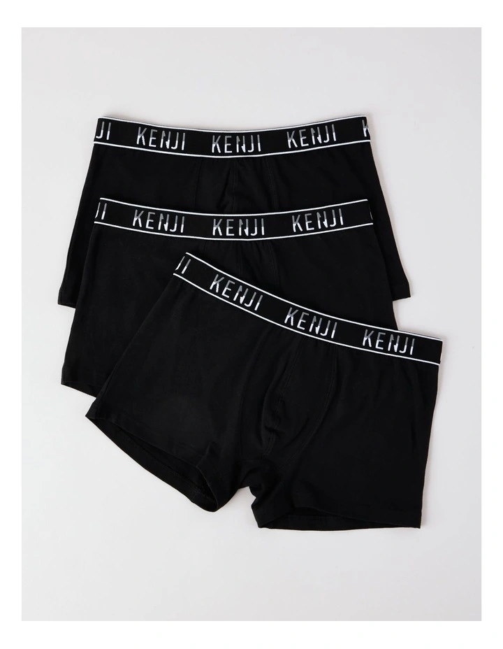Plain Trunk 3 Pack in Black image 1