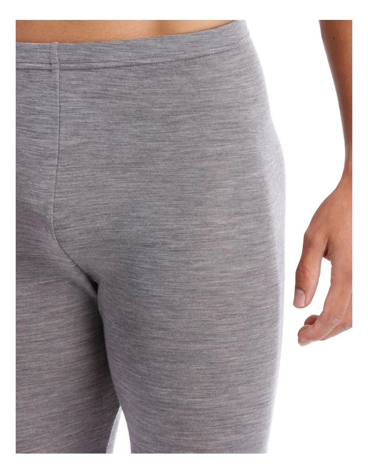 Merino Wool Blend Thermal Long John in Grey Marle image 3