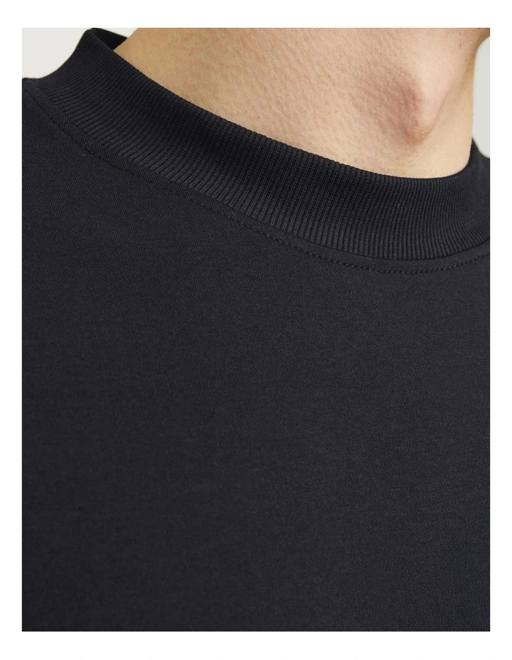 Branding Short Sleeves Crew Neck Tee in Black image 5