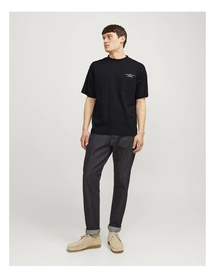 Branding Short Sleeves Crew Neck Tee in Black image 6