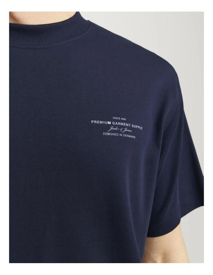 Jack & Jones JJFLAG SS CREW NECK - T-Shirt print - wrought iron/grün