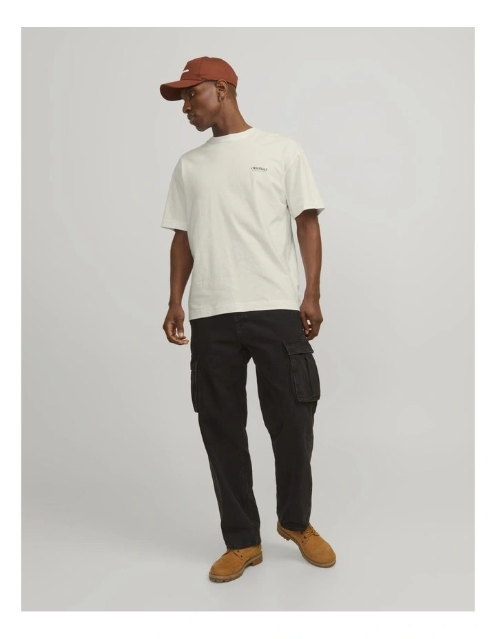 Jormykonos Geo Back Tee Short Sleeve Crew Neck in Cream image 3