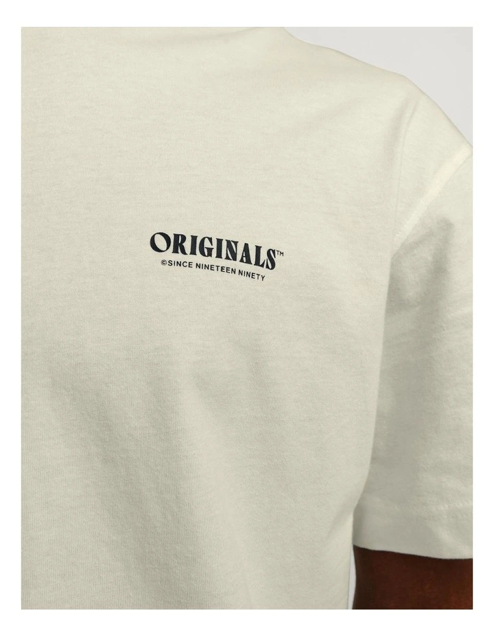 Jormykonos Geo Back Tee Short Sleeve Crew Neck in Cream image 6