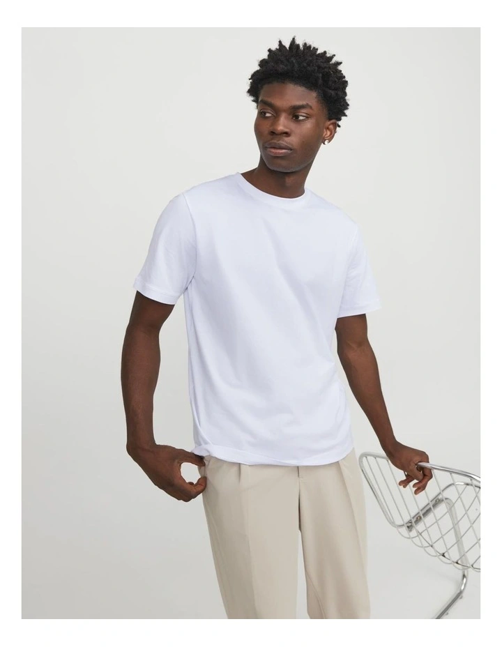 Eurban Edge Short Sleeve O-Neck Noos Tee in White image 3