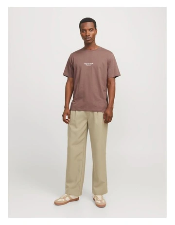 Jorvesterbro Short Sleeve Crew Neck Tee in Taupe