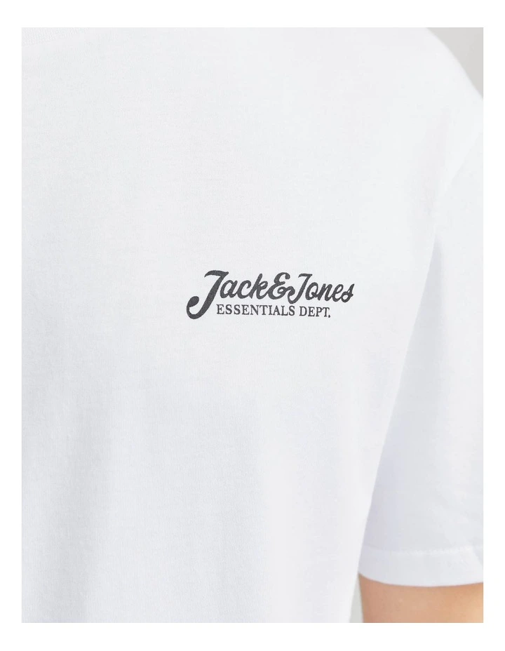 Beau Short Sleeved T-shirt in White image 3