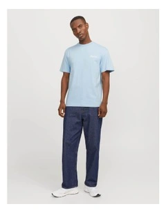 Beau Short Sleeved T-shirt in Chambray Blue