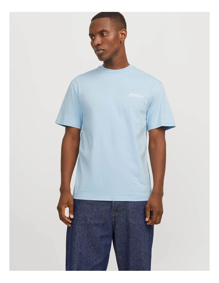 Beau Short Sleeved T-shirt in Chambray Blue image 2