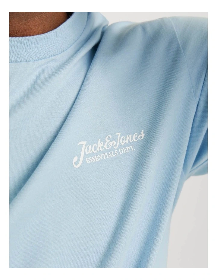Beau Short Sleeved T-shirt in Chambray Blue image 3