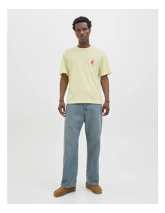 Society Short Sleeve Crew Neck T-Shirt in Double Cream