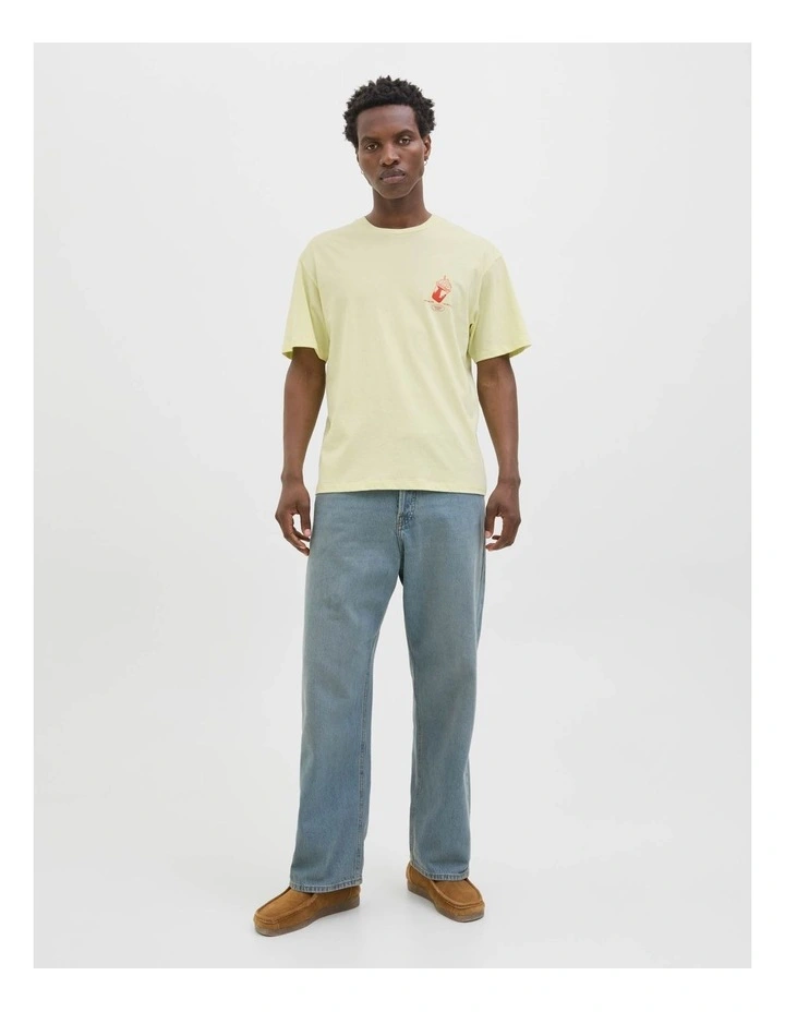 Society Short Sleeve Crew Neck T-Shirt in Double Cream image 1