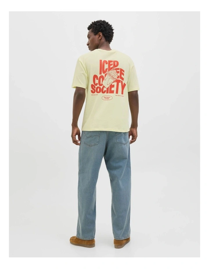 Society Short Sleeve Crew Neck T-Shirt in Double Cream image 2