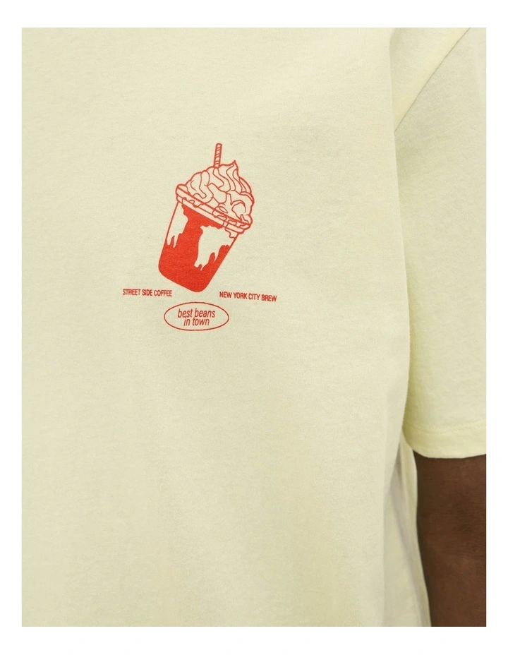 Society Short Sleeve Crew Neck T-Shirt in Double Cream image 6