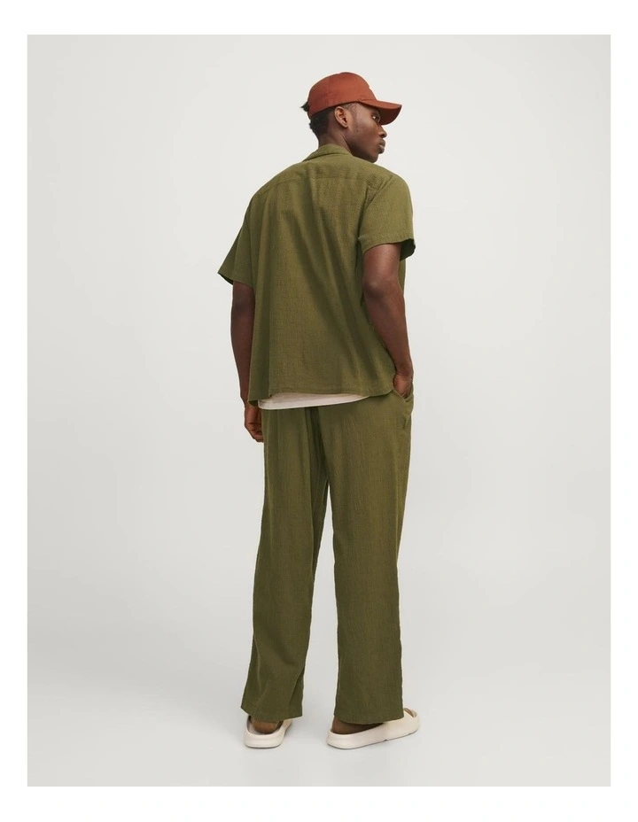 Jorluke Crinkle Resort Sn Short Sleeves Shirt in Green image 2