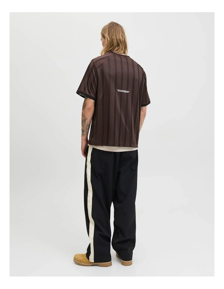 Cover Retro Football Short Sleeve T-shirt in Seal Brown image 2
