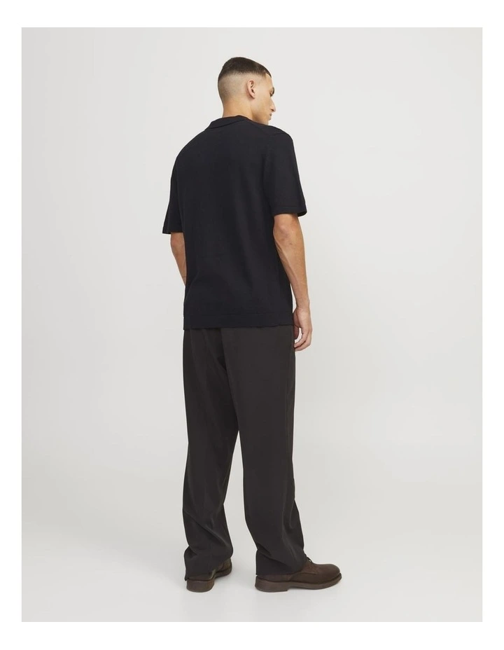 Jjeemil Knit Polo in Black image 2
