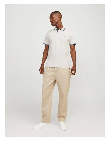 Paulos Short Sleeve Polo T-shirt in Beige